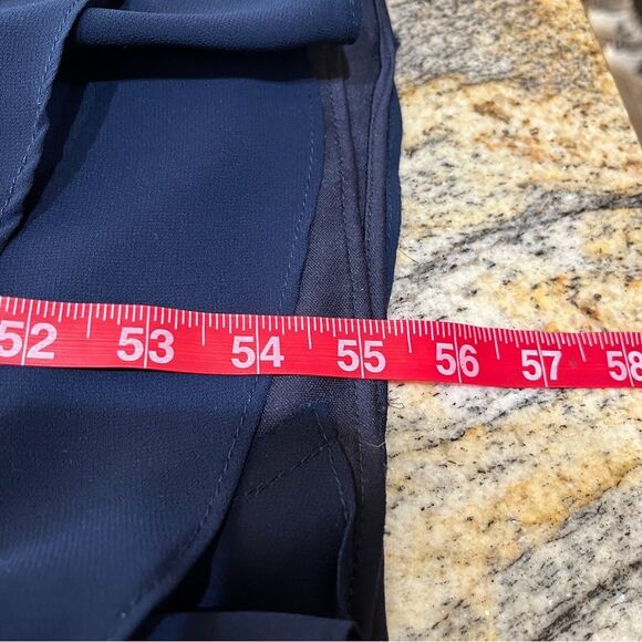 XSCAPE‎ Blue Sheer Cap Sleeve Floral Dress Gown 10 Tiered Ruffles Wedding Prom - Picture 14 of 16